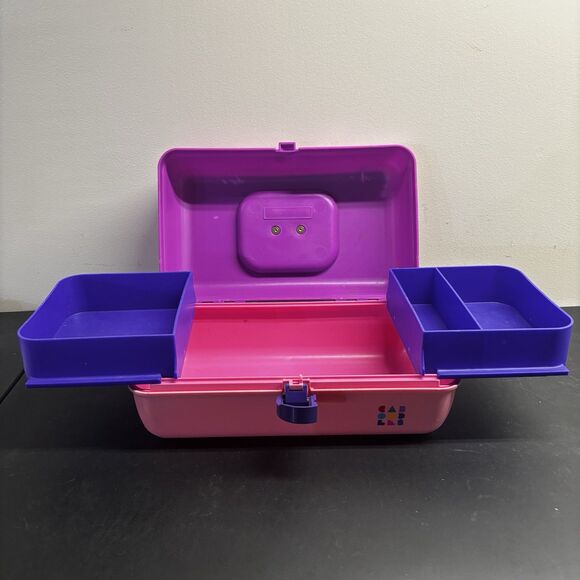 Caboodles Makeup Case Box Kit Purple Pink Crafts Organizer Storage Vintage USA - Picture 6 of 9